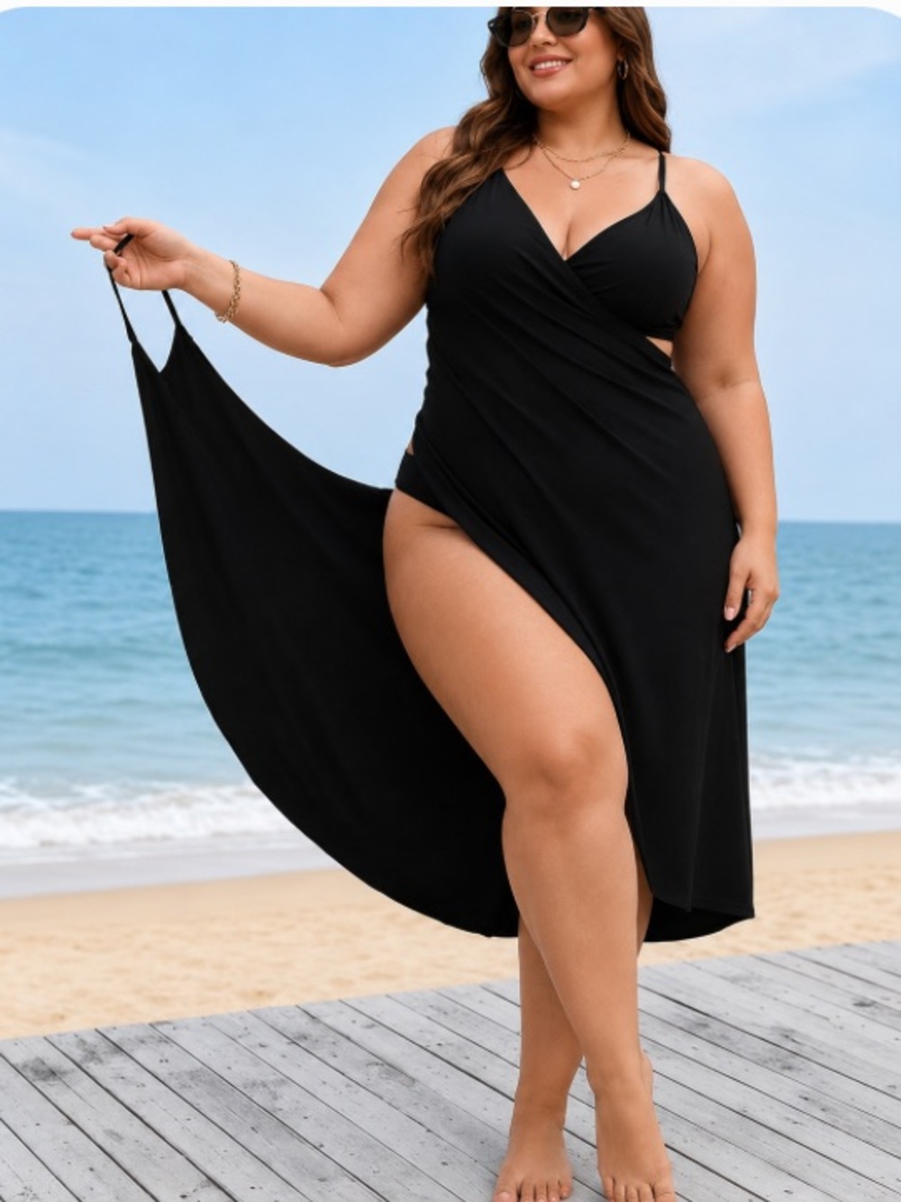 Women’s NIP Black Cover Up - Picture 3 of 4